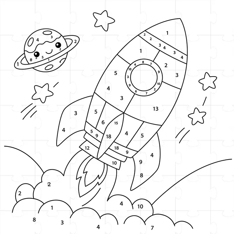 Any Cute Color By Number Pages