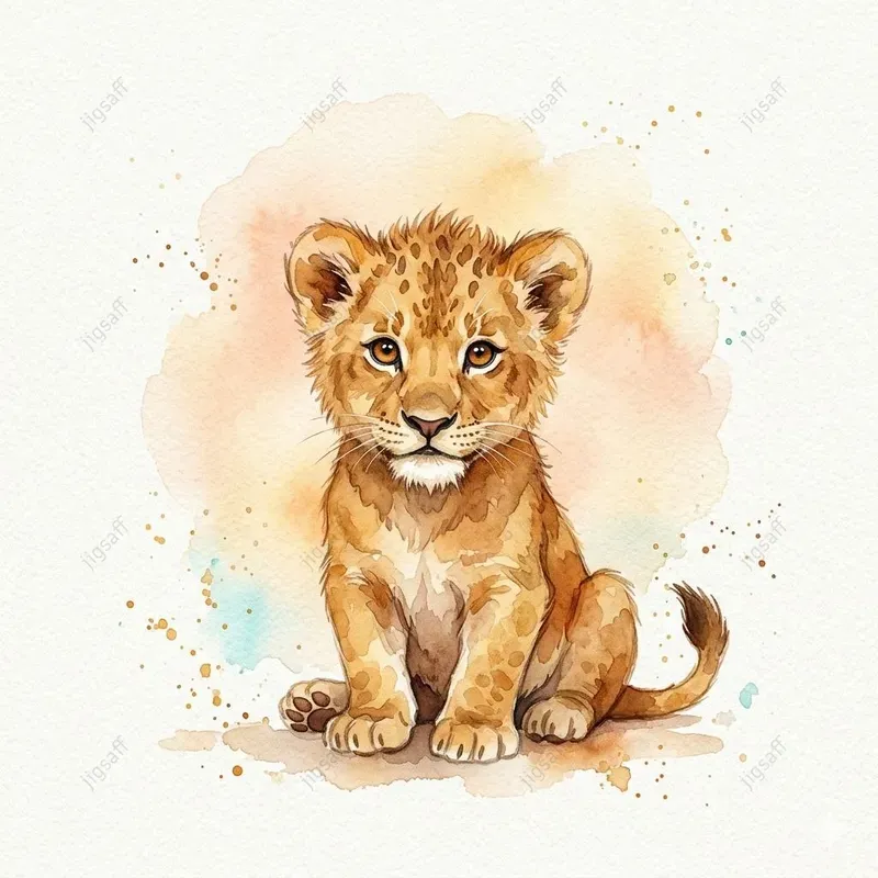 Whimsical Watercolor Baby Animals Art
