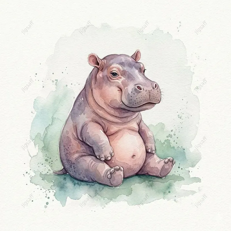 Whimsical Watercolor Baby Animals Art