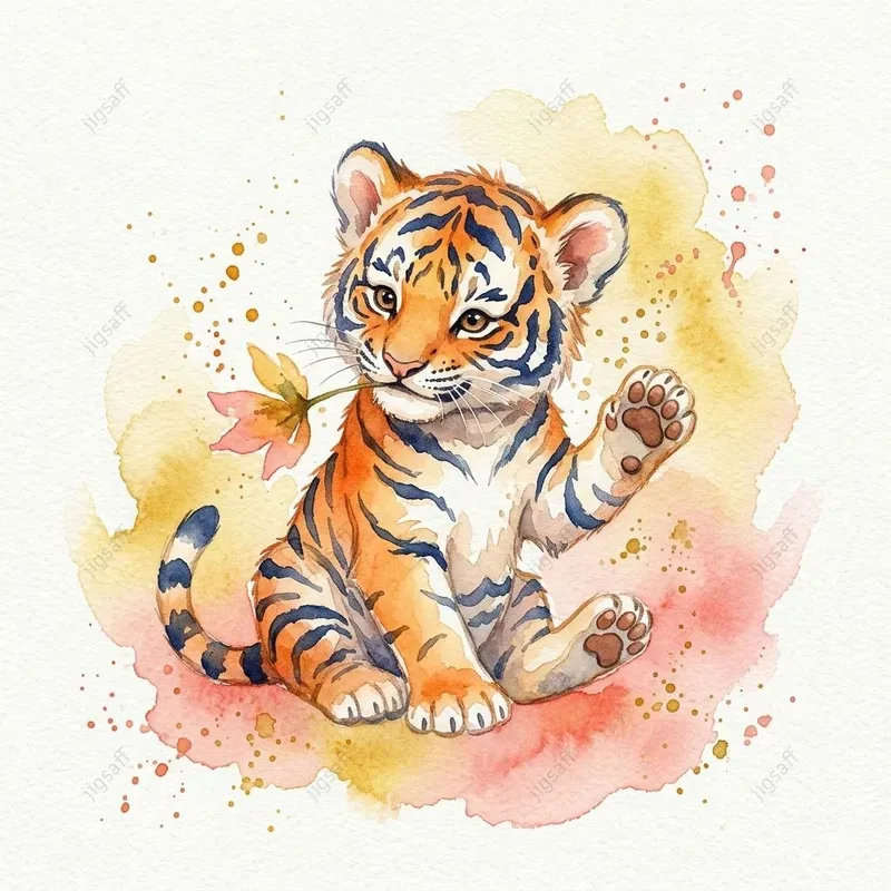 Whimsical Watercolor Baby Animals Art