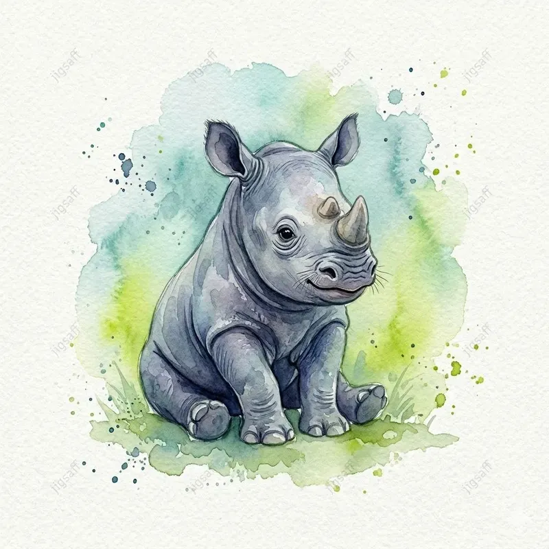 Whimsical Watercolor Baby Animals Art