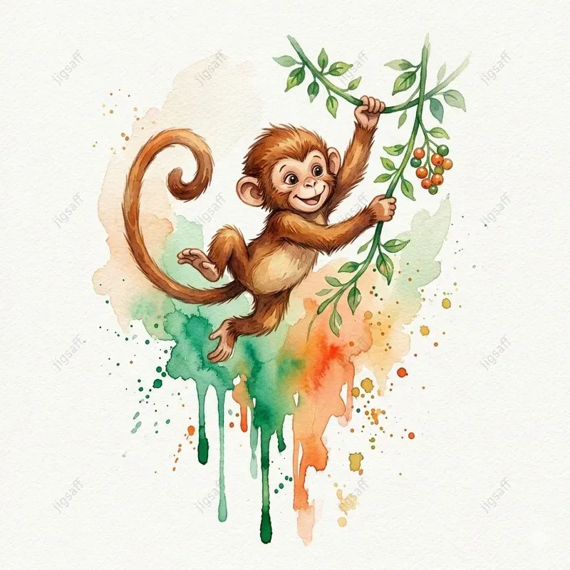 Whimsical Watercolor Baby Animals Art