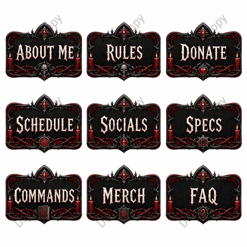 Twitch Panel Designs Any Themes