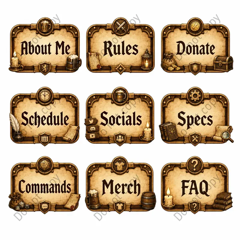 Twitch Panel Designs Any Themes