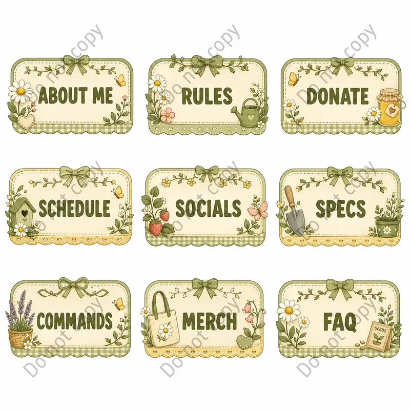 Twitch Panel Designs Any Themes