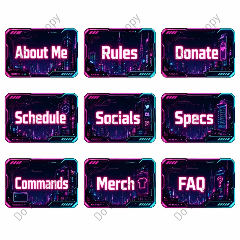 Twitch Panel Designs Any Themes