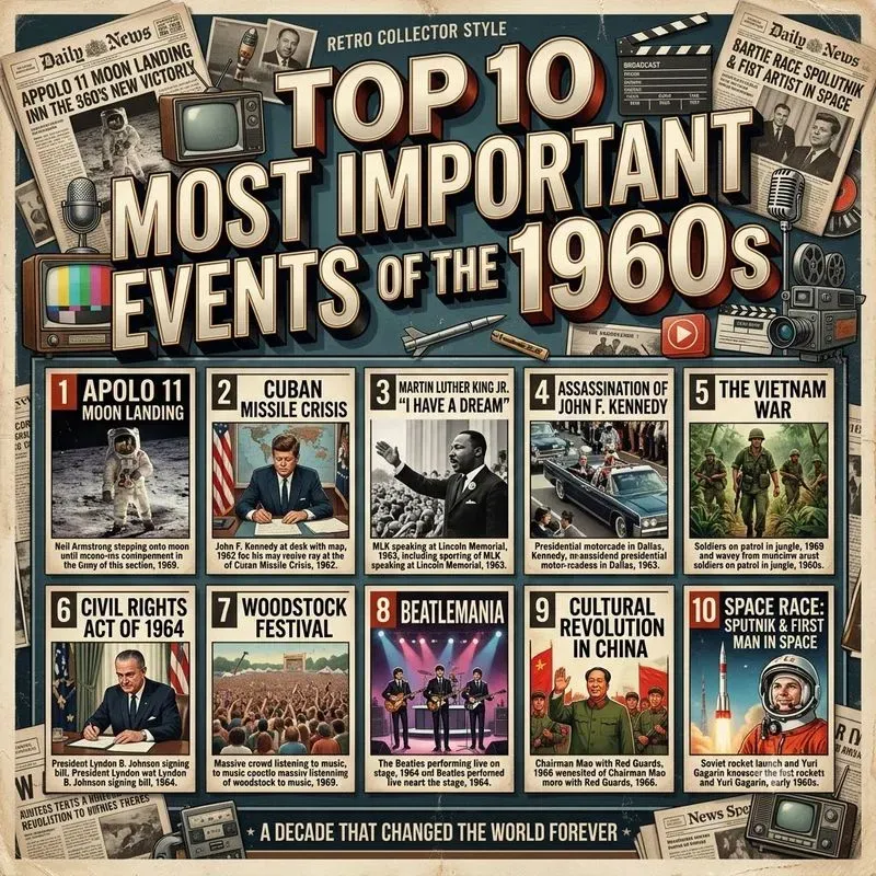 Retro Top 10 History Posters
