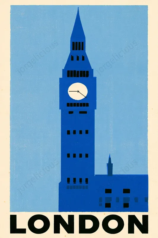 Minimalist Retro City Travel Posters