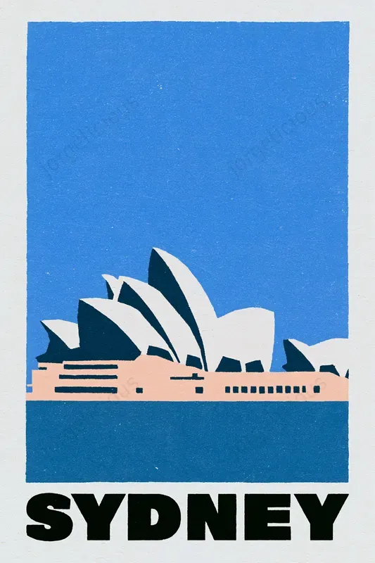 Minimalist Retro City Travel Posters