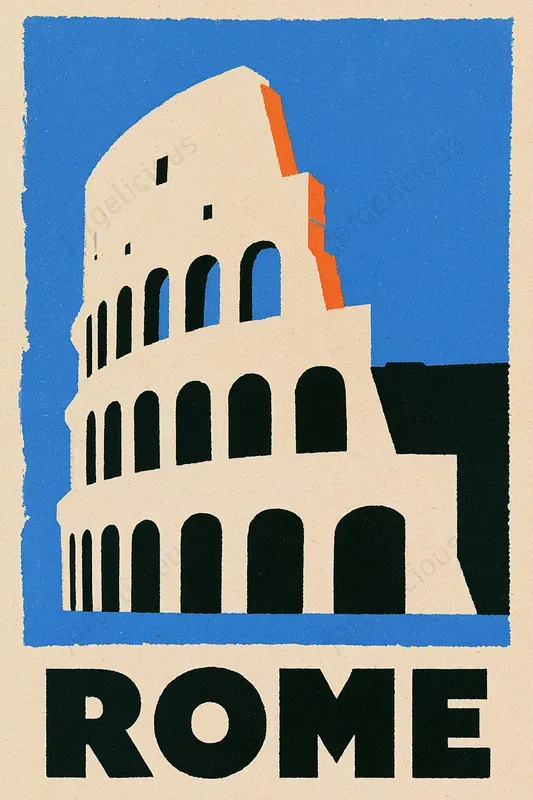 Minimalist Retro City Travel Posters