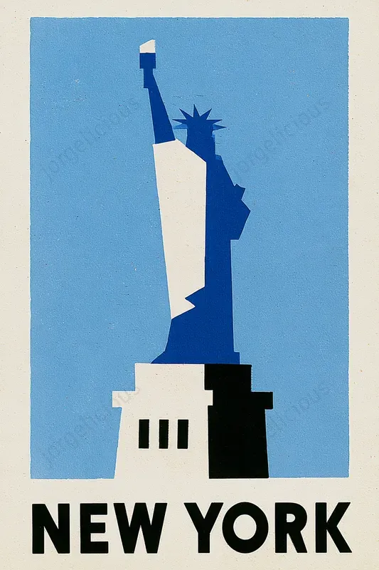 Minimalist Retro City Travel Posters