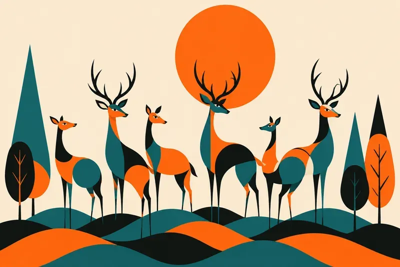 Midcentury Minimalist Art Templates