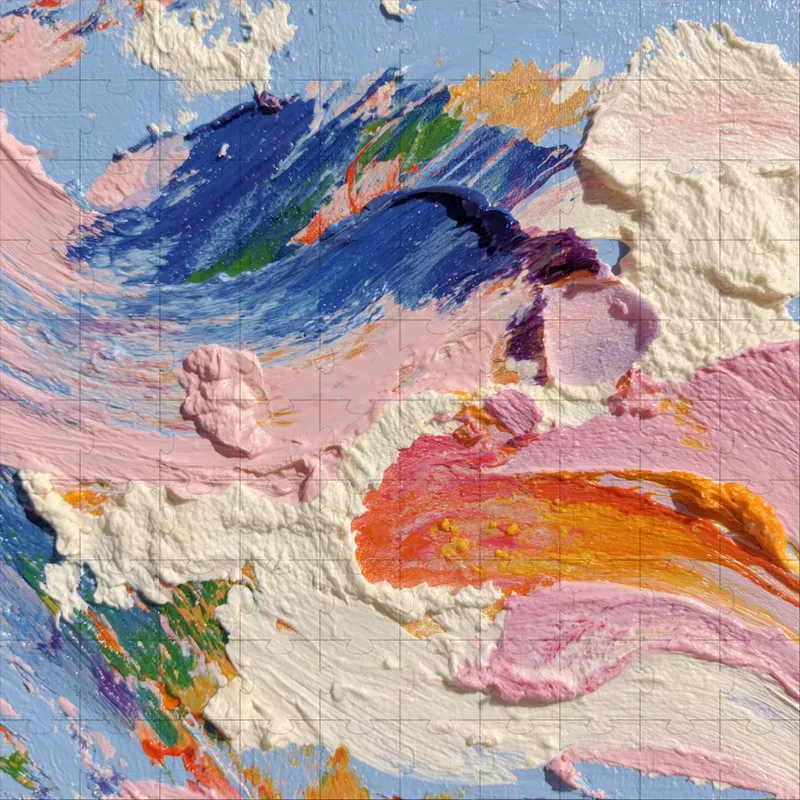 Impasto Pastel Wave Motions