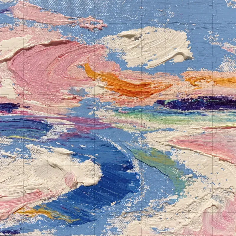 Impasto Pastel Wave Motions