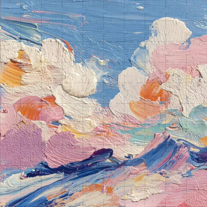 Impasto Pastel Wave Motions