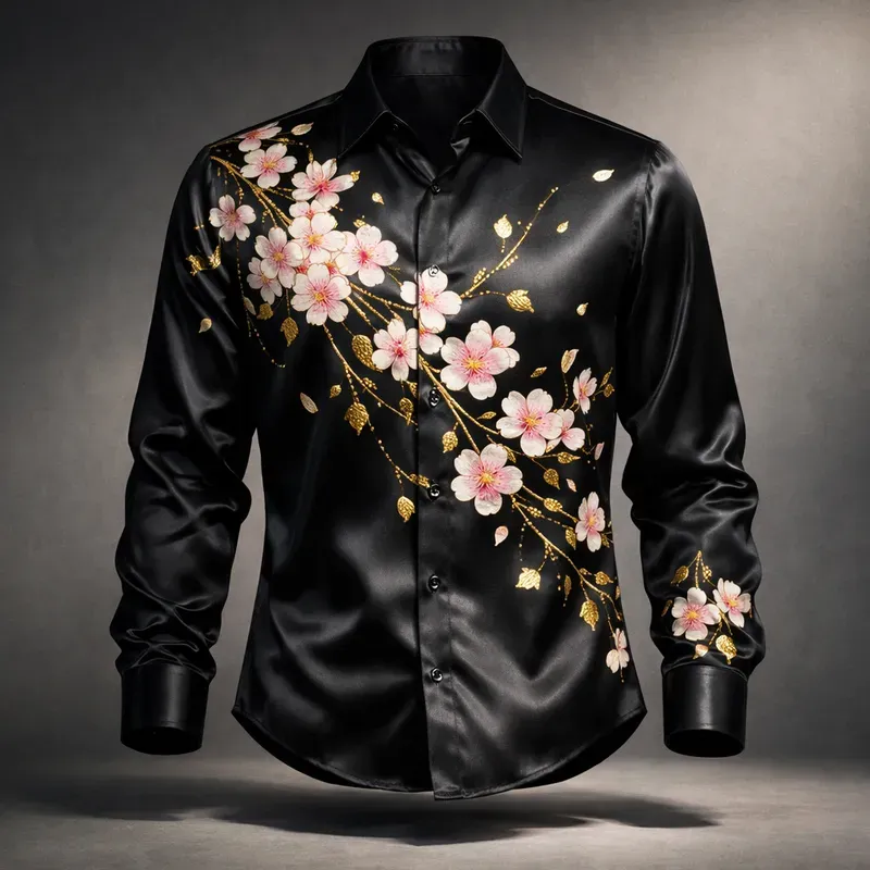 Luxury Floral Shirt Product Photography