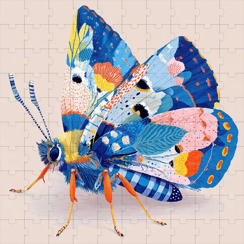 Gouache Collage Pattern Folk Prints
