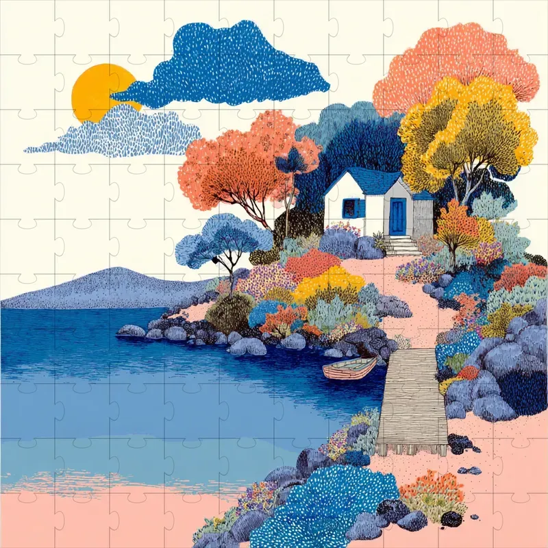 Gouache Collage Pattern Folk Prints