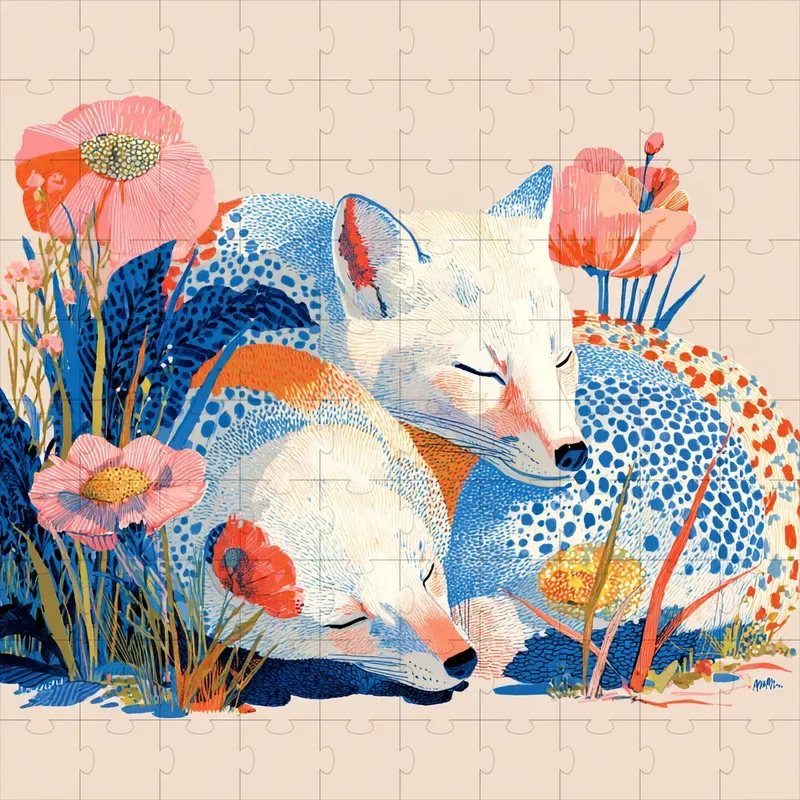 Gouache Collage Pattern Folk Prints