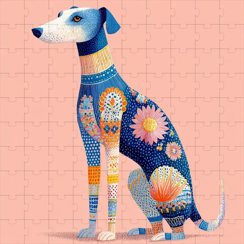 Gouache Collage Pattern Folk Prints