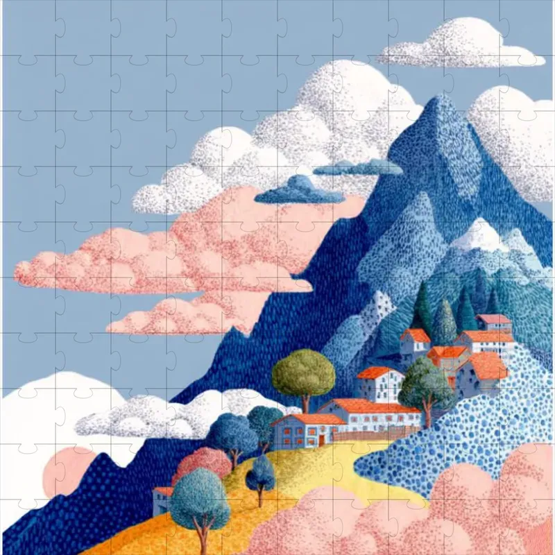 Gouache Collage Pattern Folk Prints