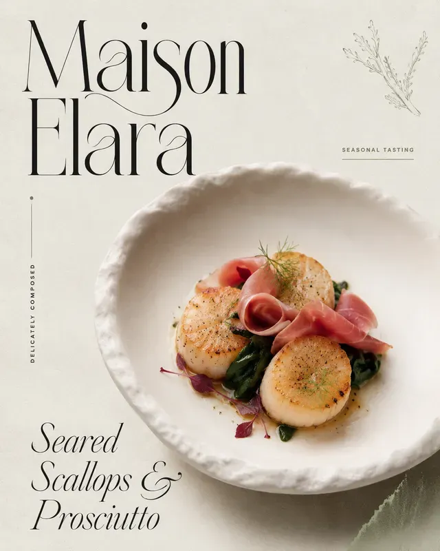 Minimalist Editorial Food Posters