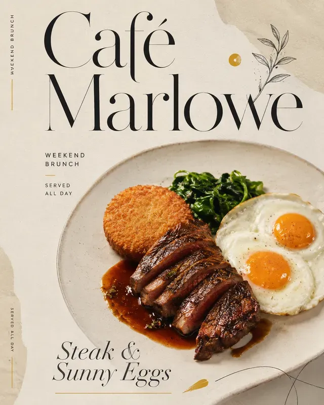 Minimalist Editorial Food Posters