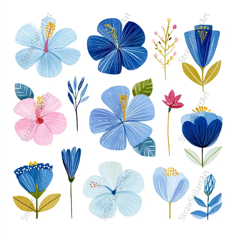 Elegant Summer Clipart Tshirt Designs