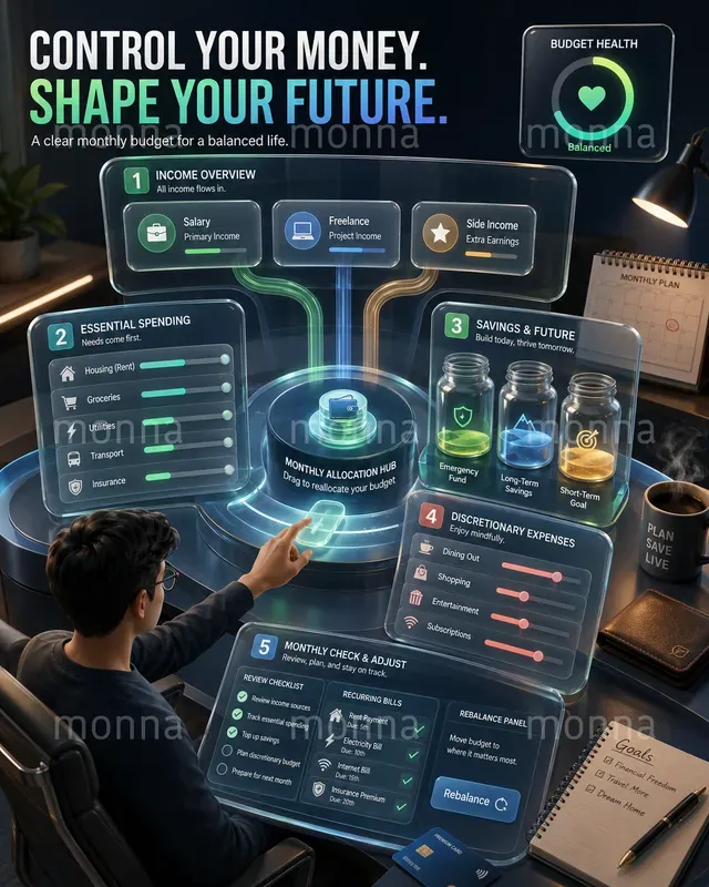 3D Glass Control Dashboard Infographics