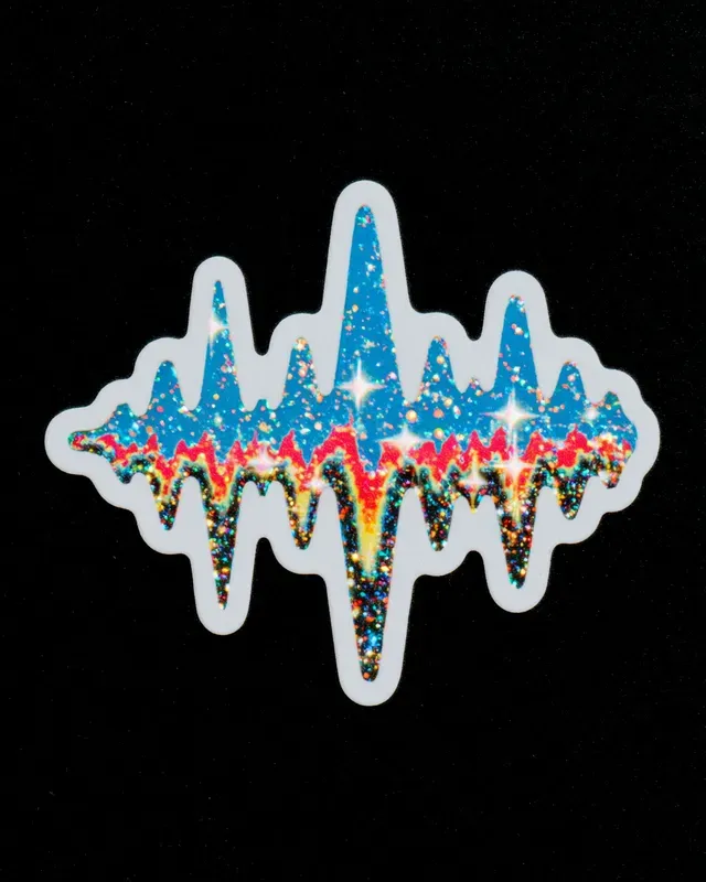 Glitter Sparkle Diecut Stickers