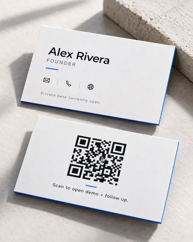 Qr Business Card Contact Handoffs