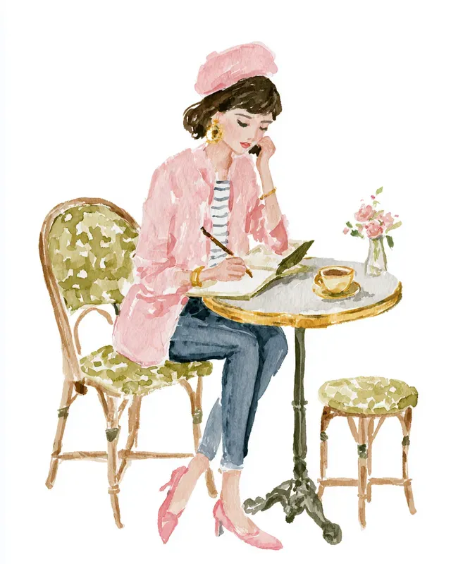 Parisian Lifestyle Watercolor Cliparts
