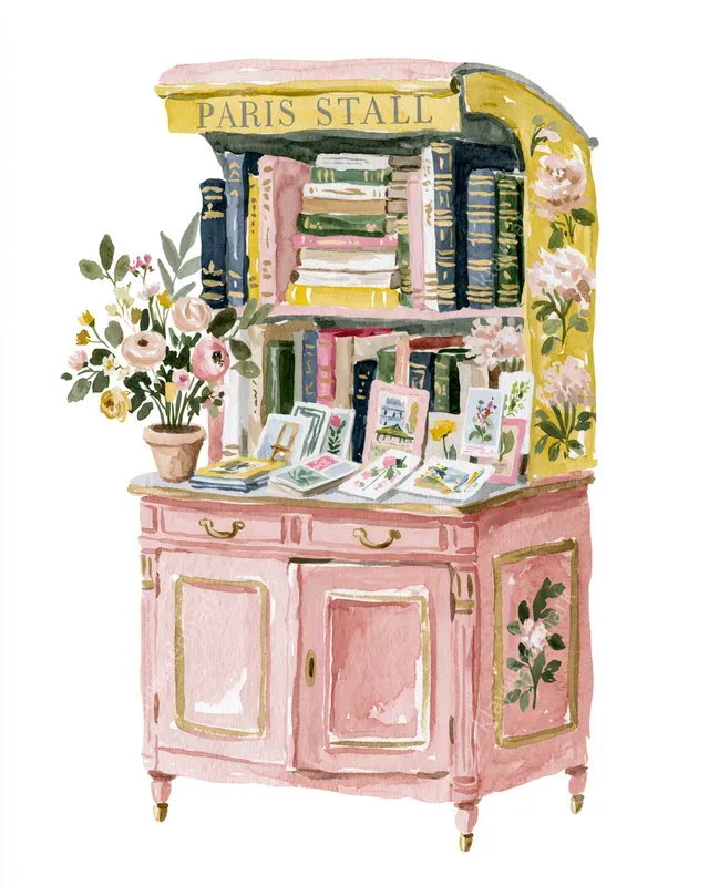 Parisian Lifestyle Watercolor Cliparts