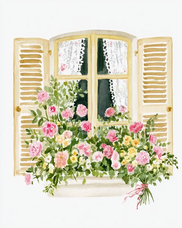 Parisian Lifestyle Watercolor Cliparts