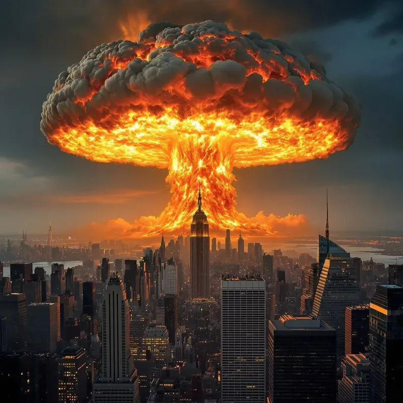 Cities Apocalypse Scenes Nuclear Explosions