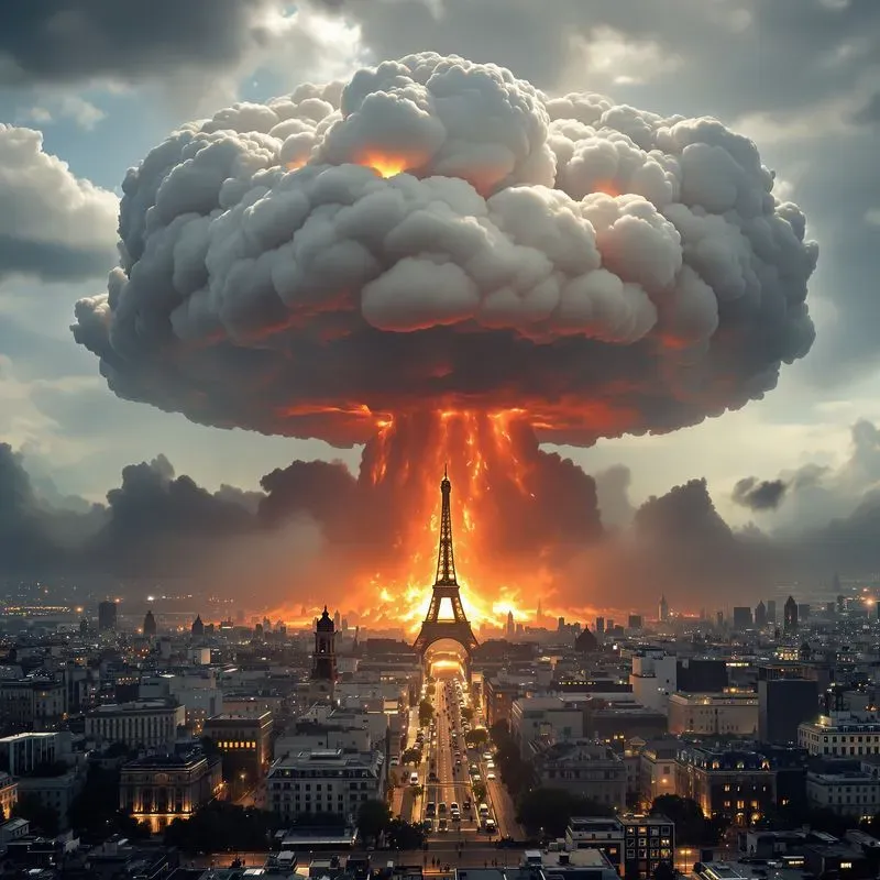 Cities Apocalypse Scenes Nuclear Explosions