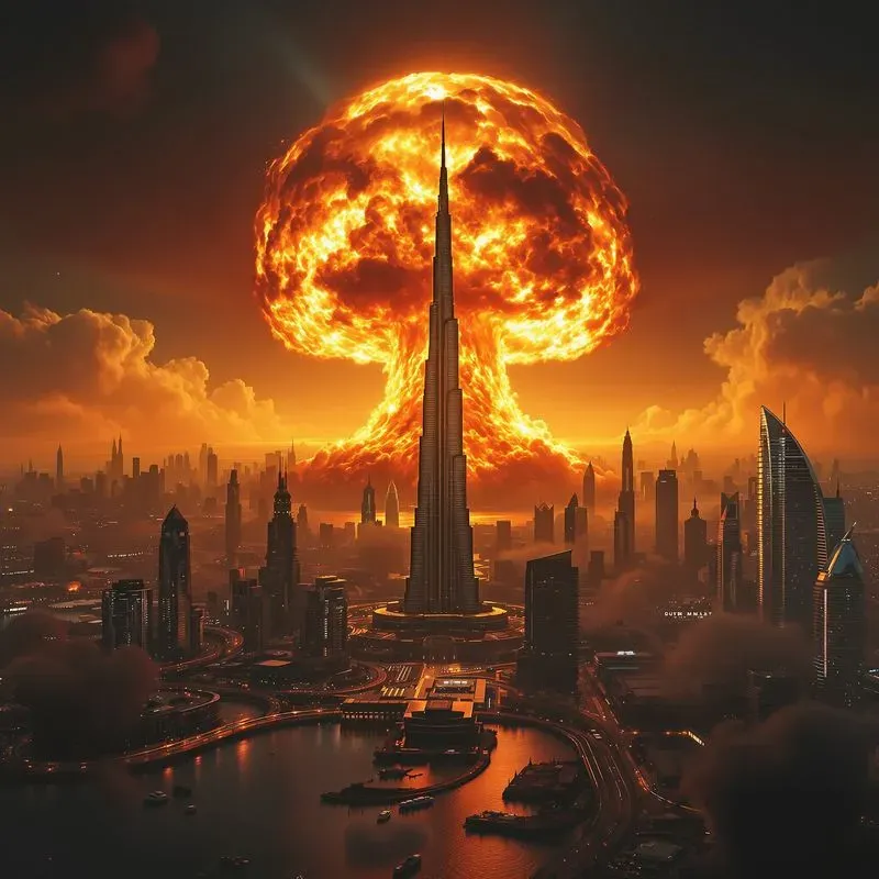 Cities Apocalypse Scenes Nuclear Explosions