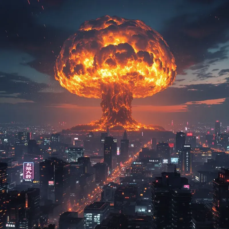 Cities Apocalypse Scenes Nuclear Explosions
