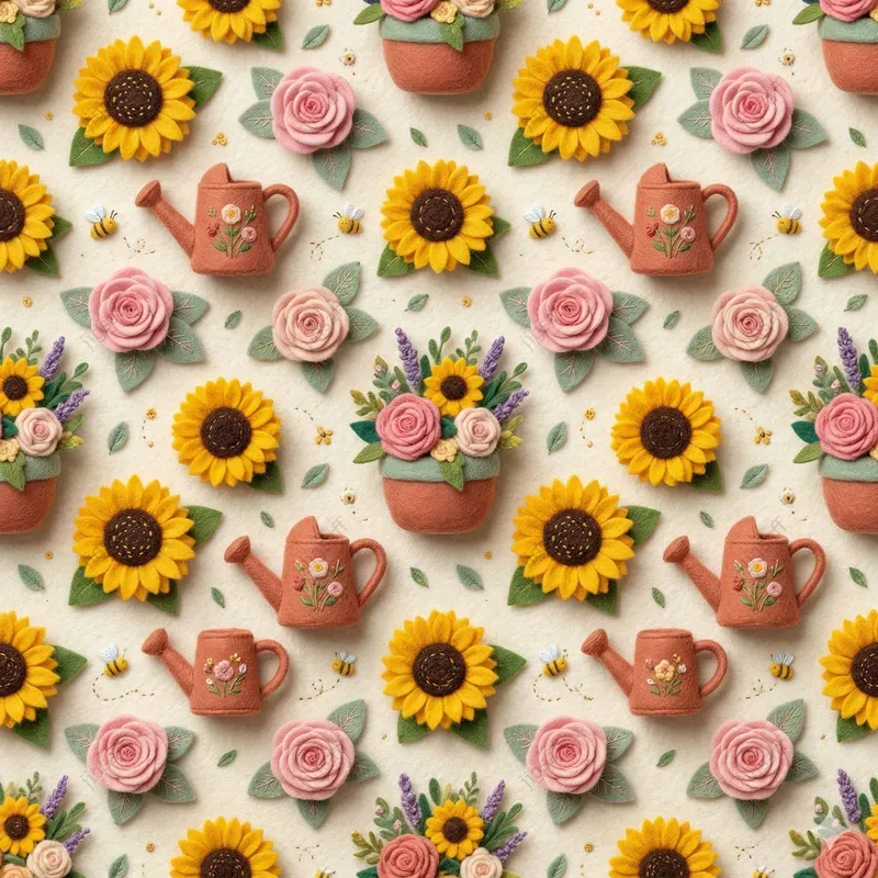 Seamless Cozy Felt Craft Patterns