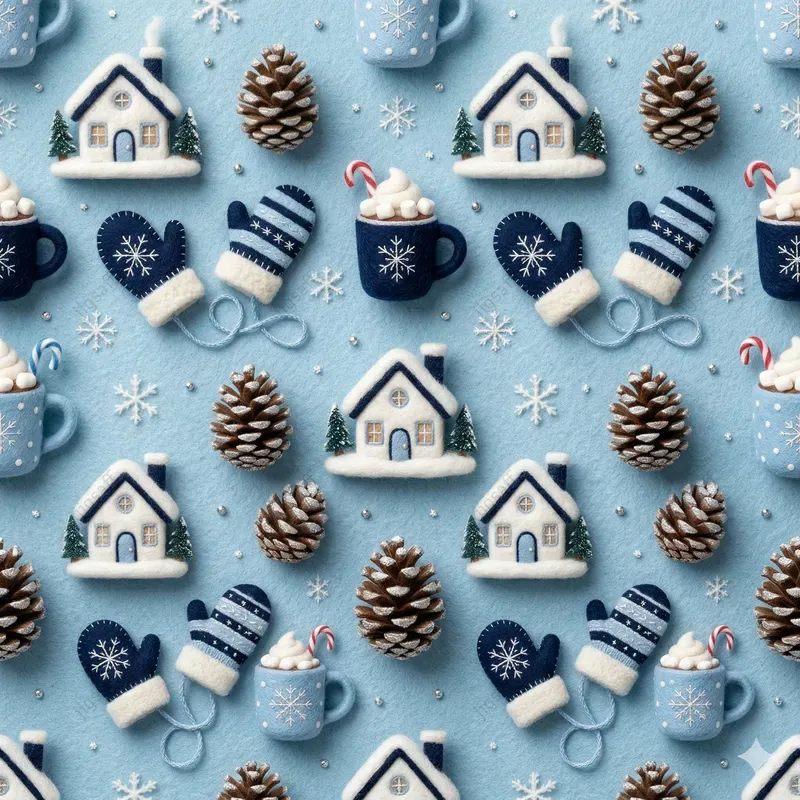 Seamless Cozy Felt Craft Patterns