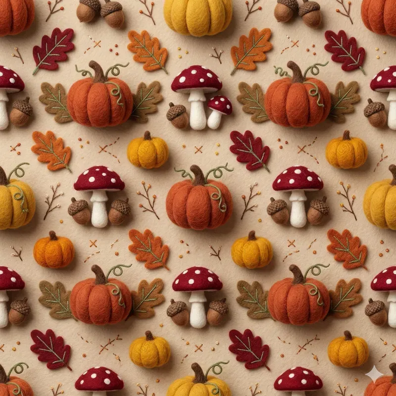 Seamless Cozy Felt Craft Patterns