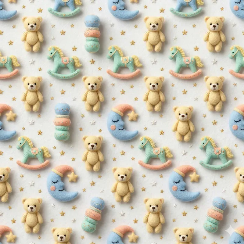 Seamless Cozy Felt Craft Patterns