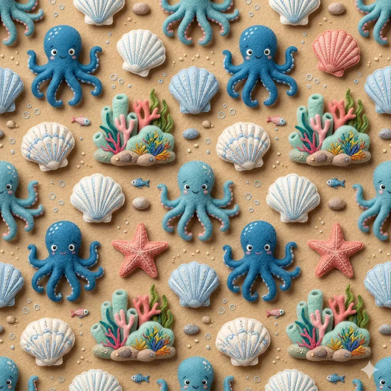 Seamless Cozy Felt Craft Patterns