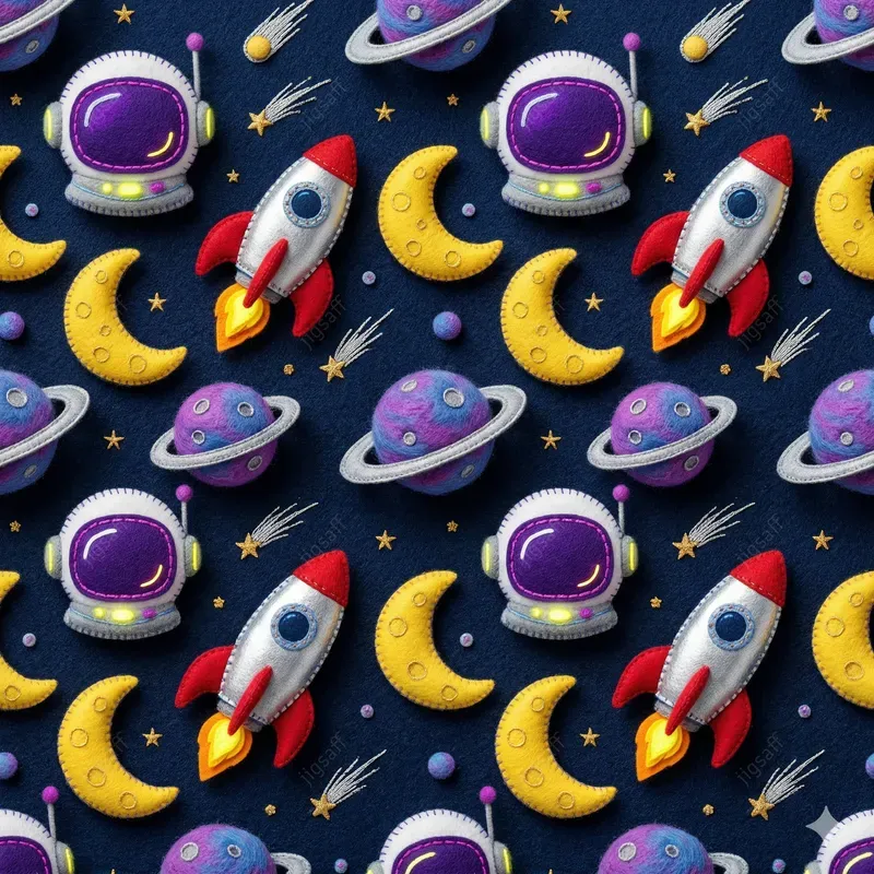 Seamless Cozy Felt Craft Patterns