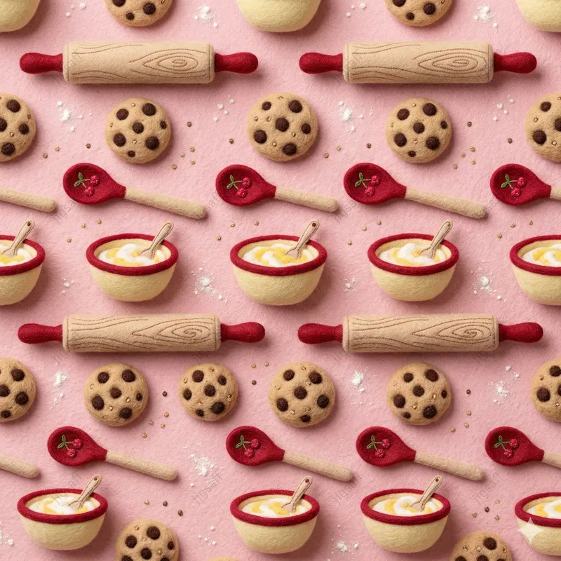 Seamless Cozy Felt Craft Patterns