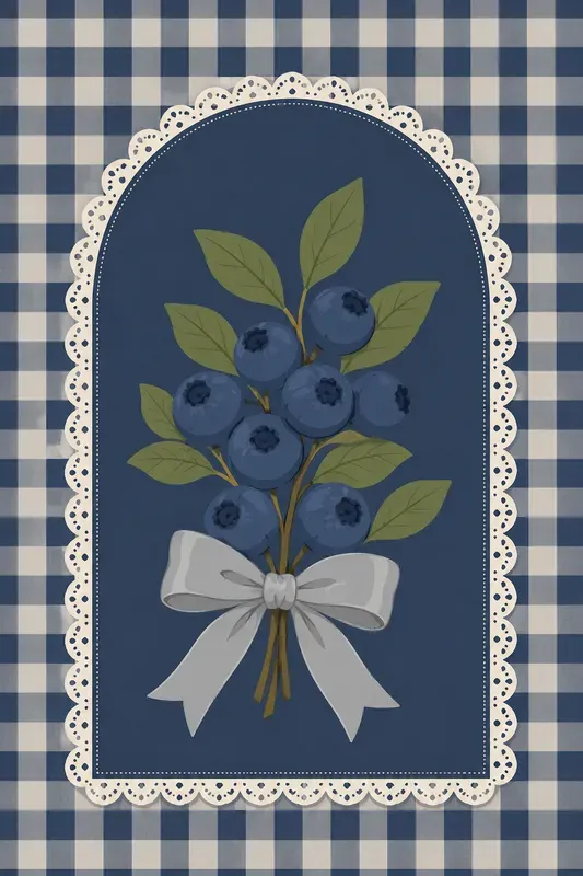 Cottagecore Gingham Arch Vectors