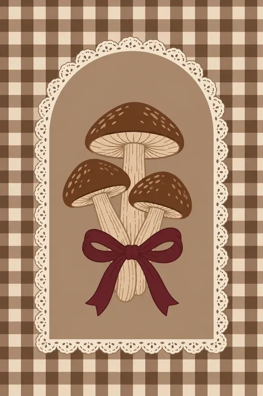 Cottagecore Gingham Arch Vectors