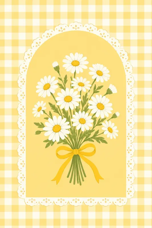Cottagecore Gingham Arch Vectors