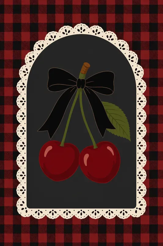Cottagecore Gingham Arch Vectors