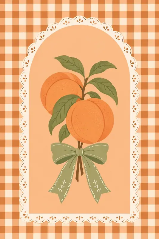 Cottagecore Gingham Arch Vectors
